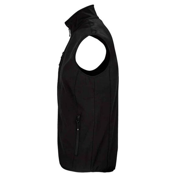 SOLS Mens Falcon Softshell Recycled Body Warmer / Black - Picture 2 of 3